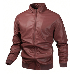 Chaqueta personalizada para hombre, 100% piel de becerro natural, chaqueta clásica de moto para hombre, mangas gruesas para invierno, chaquetas para hombre - Product Image 1