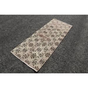 Vintage Turkish <b>Rug</b> Classic Beige Brown 2.6 X 6.5ft <b>Boho</b> Flat Weave Jute Carpet with Patchwork Pattern for Living Room - Product Image 2