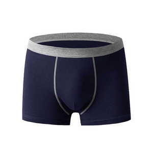 Sous-vêtements pour hommes sous-vêtements confortables à séchage rapide sans couture pour hommes sous-vêtements en coton spandex personnalisé rayé Logo imprimé Boxer court Oem - Product Image 2