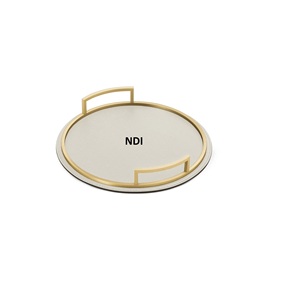 Bandeja de servicio de diseño moderno para comida, bandeja para servir té y café, bandeja de forma redondeada de calidad superior para servicio de catering de cocina - Product Image 5