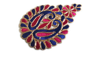 Bordado elegante para vestidos y accesorios Parche de cuentas personalizado Piedras Tela de lona hecha a mano para ropa de novia de moda Made India - Product Image 4