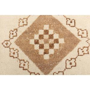 Vintage Turkish Rug 3.4x12.9 ft (105x394 cm), <b>Brown</b> Abstract Rug - Product Image 3