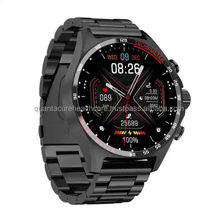 2024 QC A6  S245 custom gold smartwatch NFC Bluetooth calling IP68 smartwatch Barometric smart watch for men and women