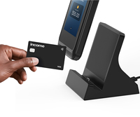 Dispositivo de Pantalla Táctil Android NFC de 4 Pulgadas Personalizable con Base de Carga, Pago con un Toque, Tablet NFC, Tablet PC con Certificación GMS