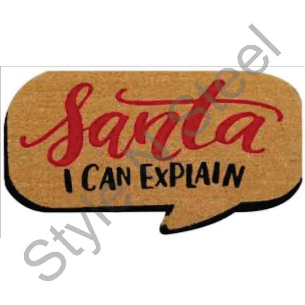 Santa i can explain message on brown color doormat for house Anti Slip Rug Soft Silky Smooth Carpet at wholesale price