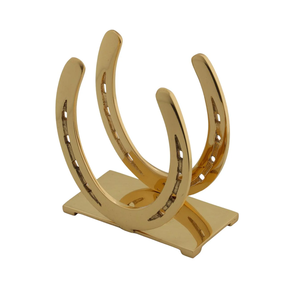 Porte-mouchoirs en laiton pour maison de luxe en forme de fer à cheval brillant poli pour décoration de club-house/salon - Product Image 1