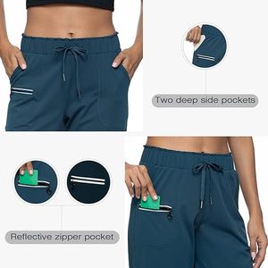 Elegant Joggers for <b>Women</b> Pockets 80% Polyester and 20% Spandex with an Elastic Waist Yoga and Running yoga legging for <b>women</b> - Product Image 1