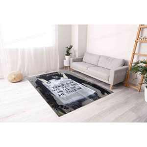 Alfombra de Lana con Estampado de Grafiti y Diseño de Patchwork, Arte Tradicional para tu Espacio, Respaldo de Látex Ecológico, Pelo Mediano - Product Image 5