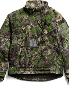 <b>Mens</b> Technical Forest Green <b>Camo</b> Hunting Fleece Pullover Tactical Asymmetrical Zip Stealth Hoodie Outdoor Winter Soft <b>Jacket</b> - Product Image 2