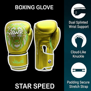 Guantes de Boxeo de Entrenamiento de Cuero PU, Guantes de Sparring Duraderos con Velcro para Boxeo, Kickboxing, Muay Thai y Gimnasio, Acolchado Multicapa - Product Image 3
