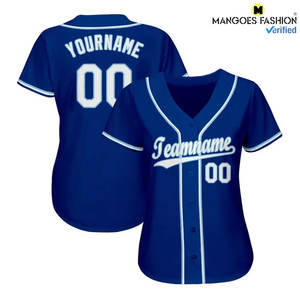 Maillot de baseball respirant à manches courtes personnalisé blanc-bleu clair – Uniforme sportif personnalisé avec nom et numéro - Product Image 3