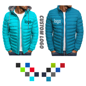 เสื้อแจ็คเก็ตพัฟเฟอร์ฤดูหนาวสำหรับผู้ชาย DYNEGO APPARELS สีโลโก้แบบกำหนดเอง คุณภาพสูง ระบายอากาศได้ดี กันลม ผลิตจากไนลอน/โพลีเอสเตอร์ คอตั้ง - Product Image 3