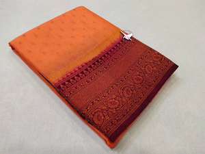 Original Minakari Heavy Zari Border Heavy Weaving Work Saree Seda de estilo étnico para adultos para fiestas Ocasiones especiales - Product Image 6