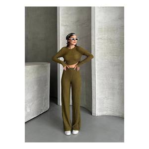 Set di paillettes da donna con parti superiori e inferiori in cravatta in vita - Product Image 1