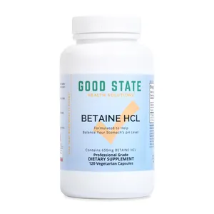 Iyi devlet Betaine HCL Mineral takviyesi 120 Veggie kapsül Premium kalite diyet takviyesi. Vejetaryen kapsüller