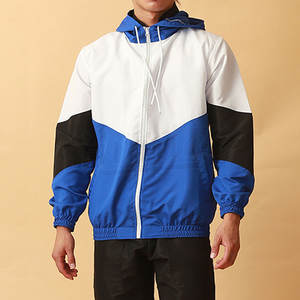 Vêtements d'entraînement de jogging personnalisés Veste coupe-vent et pantalon de survêtement zippé Survêtements coupe-vent en nylon avec logo personnalisé pour hommes - Product Image 5