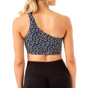 OEM soutien-gorge de sport à une épaule pour femmes à la mode meilleure vente soutien-gorge de yoga rembourré avec doublure en spandex pour plus de respirabilité - Product Image 2