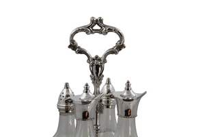 Cruet de Aceite de Metal Plateado Sheffield de Alta Calidad, Estilo Tradicional Rectangular, para Decoración del Hogar y Uso en Restaurantes, de la Familia Real - Product Image 2