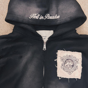 Hip Hop Heavyweight 100% algodón polar de gran tamaño Vintage ácido lavado Sudadera con capucha logotipo personalizado sudaderas con capucha para el invierno - Product Image 5