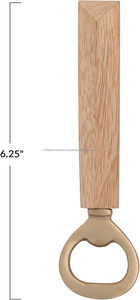 ที่เปิดขวดโลหะทองเหลืองสำหรับบาร์ที่บ้านที่เปิดขวดทำจากไม้ที่เรียบง่ายและทันสมัย - Product Image 5