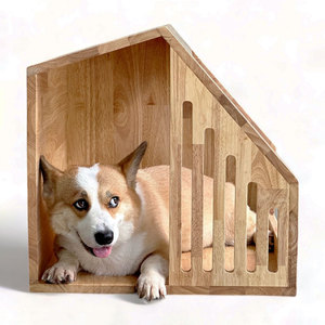 Casa para Mascotas Moderna con Diseño Animal en Madera de Caucho NTC001, Jaula de Madera de Abeto Sólido para Perros, Casa para Hámster para Usar en la Sala de Estar - Product Image 2