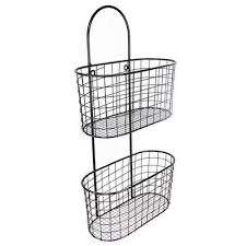 Panier à fruits en fil métallique enduit de poudre noire, panier en fer noir-paniers en métal noir avec poignées - Product Image 5