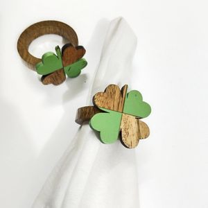 Servilleteros de madera y resina verde oscuro, corte por láser, venta al por mayor para la mejor vajilla de fiesta y decoración de cena, servilletero - Product Image 6