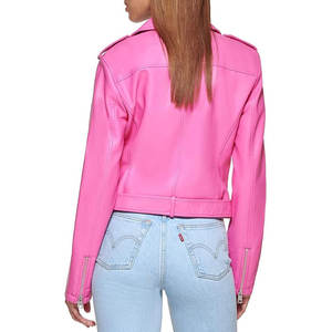 Veste matelassée tendance pour femme en cuir véritable, coton teint, imperméable, doublure en fausse fourrure écologique, vêtement d'extérieur hivernal à la mode - Product Image 4