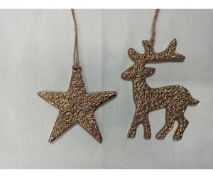 Ensemble de 3 ornements suspendus d'arbre de Noël en forme de feuille de haute qualité pour la maison, les murs d'hôtel, les portes et les présentoirs de fête - Product Image 5