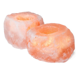 Portavelas de sal del Himalaya Portavelas de sal de roca para decoración del hogar Fabricante y precio mayorista Vela de sal rosa del Himalaya - Product Image 5