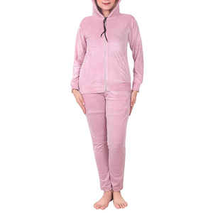 Trajes Deportivos de Terciopelo para Mujer, Ropa de Calle de Invierno Personalizable OEM, 100% Algodón, Transpirable, Ligero, Colores y Logotipo Personalizados, Venta al Por Mayor - Product Image 3