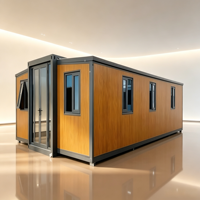 Maison conteneur modulaire portable de luxe 30FT, structure en acier robuste, moderne, extensible, 2, 3 ou 4 chambres, pour hôtel