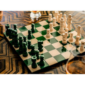 ชุดหมากรุกไม้สไตล์โมเดิร์นยุคกลางศตวรรษ ลายแบบนามธรรม |   กระดานเกมเด็กสุดหรู สไตล์บาวเฮาส์ แกะสลักด้วยมือ - Product Image 6