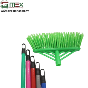 High Quality PVC Patterned <b>Broom</b> Head with <b>Wooden</b> <b>Handle</b> Screw Style Originating From Vietnam - Product Image 3