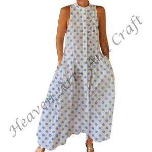 Mono con Estampado en Bloque y Mono de Verano, Mono con Estampado en Bloque Hecho a Mano, Moda Resort, Mono con Estampado en Bloque Indio Hecho a Mano, Primavera/Verano para Adultos - Product Image 2