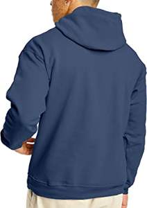 Wholesale Cheap Neavy <b>Blue</b> Plain <b>Hoodies</b> Blank Cotton Sweatshirt Custom Logo Unisex <b>Men</b> <b>Hoodies</b> - Product Image 3