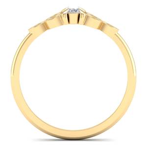 Reyes 14K แข็งสีเหลืองทอง0.25รูปไข่กะรัตเพชรโมอิสซาไนต์แหวนหมั้นดีไซน์ล่าสุด925สเตอร์ลิงเงินขายส่ง - Product Image 4