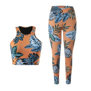 Conjunto de Yoga para Mujer al por Mayor Personalizado, Leggings de Cintura Alta con Estampado por Sublimación y Sujetador Deportivo, Ropa de Gimnasio, Ropa Deportiva - Product Image 1