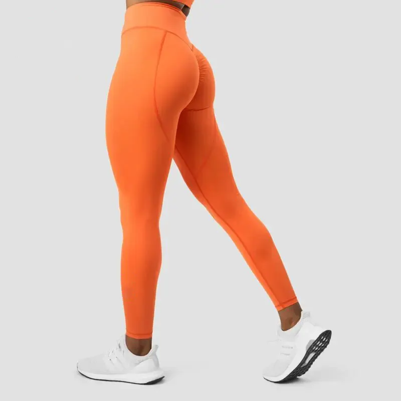 OEM alta qualidade logotipo personalizado Tiktok cintura alta compressão yoga pants esportes amassar bunda ginásio collants leggings para as mulheres