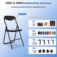 Chaise de bureau exécutive pliable en fer moderne