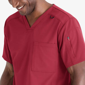 Blouses médicales pour hommes, OEM, manches courtes, vêtements de travail, blouses d'infirmière, chemises en jersey en élasthanne - Product Image 3