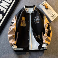 Chaqueta Varsity Vintage para Hombre, Personalizada con Bordado 3D, Cuello Alto, Resistente al Viento, de Lona Ecológica, Secado Rápido, Transpirable