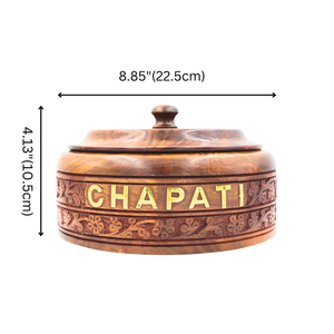 Wooden Casserole Chapati <b>Box</b> <b>for</b> Kitchen Hotpot Roti <b>Box</b> Casserole <b>for</b> Kitchen Serving Casserole Set Hotpot <b>for</b> Chapati Dining Table Decoration - Product Image 2