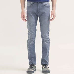 Pantalones Vaqueros Rectos de Estilo Deportivo Casual para Hombre, Duraderos, 100% Algodón Canvas, Color Personalizado, Lavado Oscuro de Invierno, Tinte Liso - Product Image 1