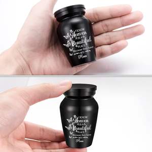 Small <b>Urns</b> <b>for</b> Human <b>Ashes</b> Aluminium <b>Mini</b> Keepsake <b>Urn</b> Butterflies Cremation <b>for</b> <b>Ashes</b> Memorial Keepsake Custom Size <b>urn</b> - Product Image 2