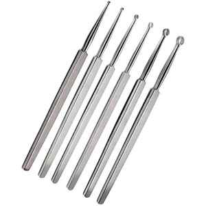 Meyhoefer 6 pièces Chalazion Curettes Set 1mm-3.5mm Poignée plate 5 pouces Instruments chirurgicaux Source d'alimentation manuelle par Debonairii - Product Image 2