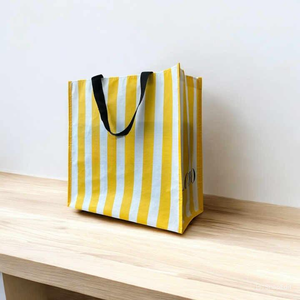 Bolsa de compras tejida RPET reciclada con logotipo personalizado respetuosa con el medio ambiente para uso diario en tiendas de comestibles minoristas y ferias comerciales - Product Image 1