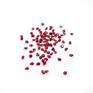 Natural Bangkok Ruby Loose Gemstone Calibrated Pears 2x3mm & 3x4mm Brilliant Cut <b>Red</b> & Yellow Citrine <b>Material</b> - Product Image 4