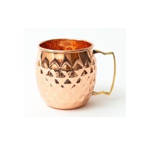 Taza de mula de Moscú de cobre con acabado martillado dorado para bebidas frías, cerveza, vino, uso para beber, Bar, Hotel, decoración del hogar - Product Image 6