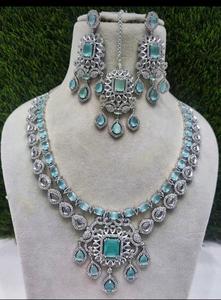 Atasi International Austrian <b>Diamond</b> <b>Necklace</b> with Earrings Jewellery Set for Womens and Girls, Perfect for Parties and Festive - Product Image 1